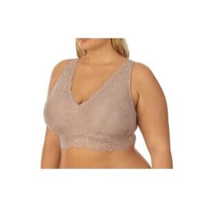 NWT-Dreamfit 4x lace bralette color is taupe.